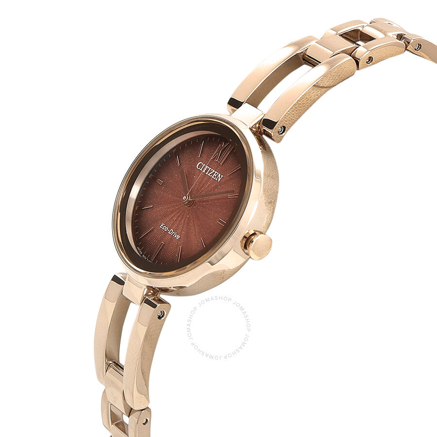 Citizen Eco-Drive Brown Dial Ladies Watch EM0809-83X - Dawson Watches #2