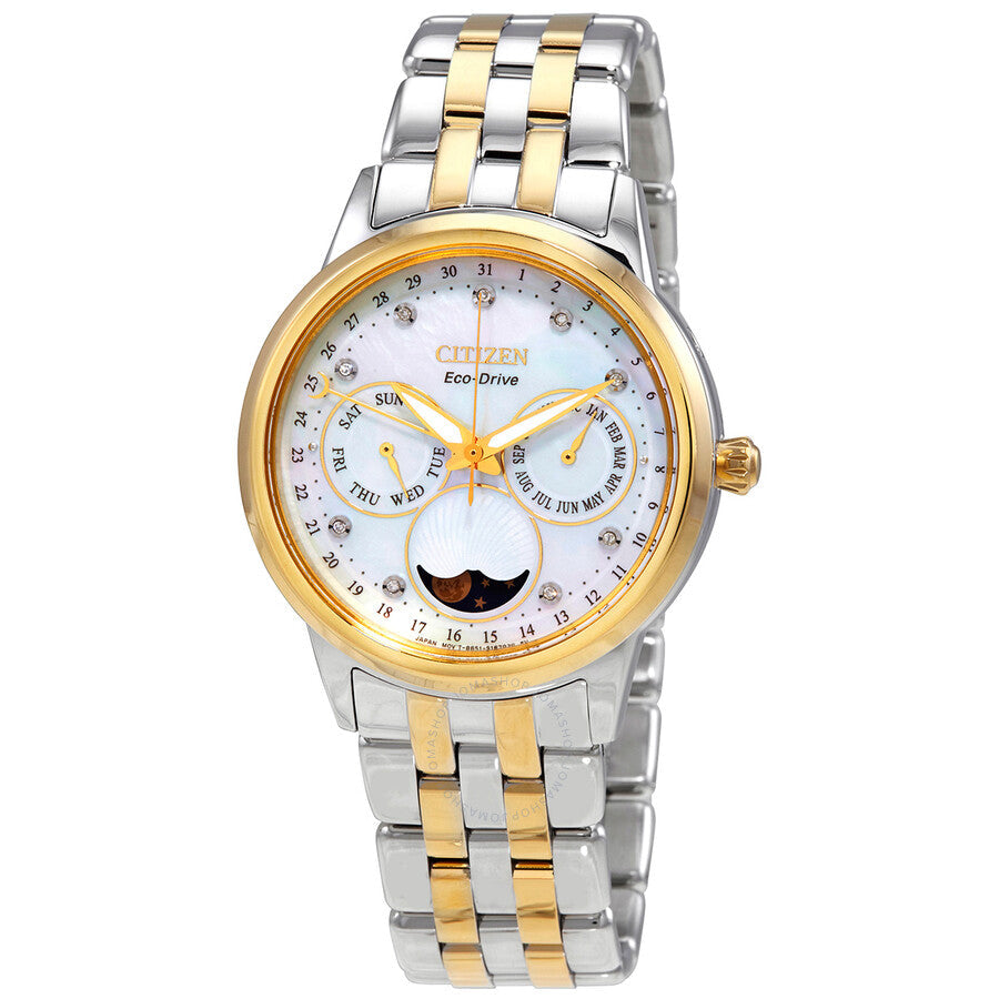 Citizen Eco-Drive Calendrier Chronograph Diamond Ladies Watch FD0004-51D - Dawson Watches