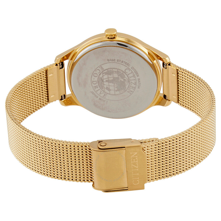 Citizen Eco-Drive Campagne Dial Gold-tone Mesh Ladies Watch EM0502-86P - Dawson Watches #3
