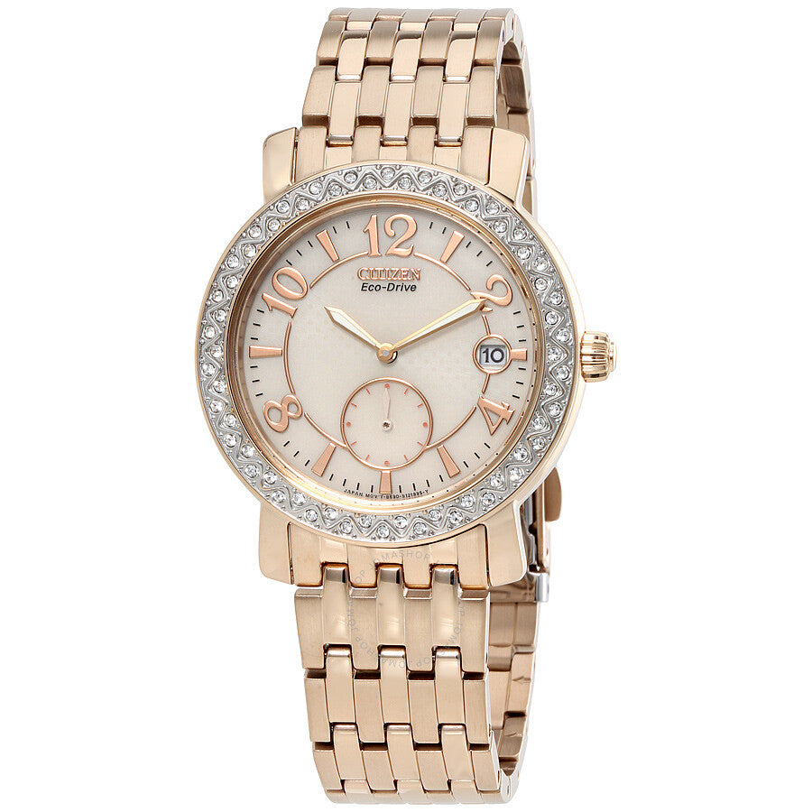 Citizen Eco-Drive Champagne Dial Ladies Watch EV1013-56A - Dawson Watches