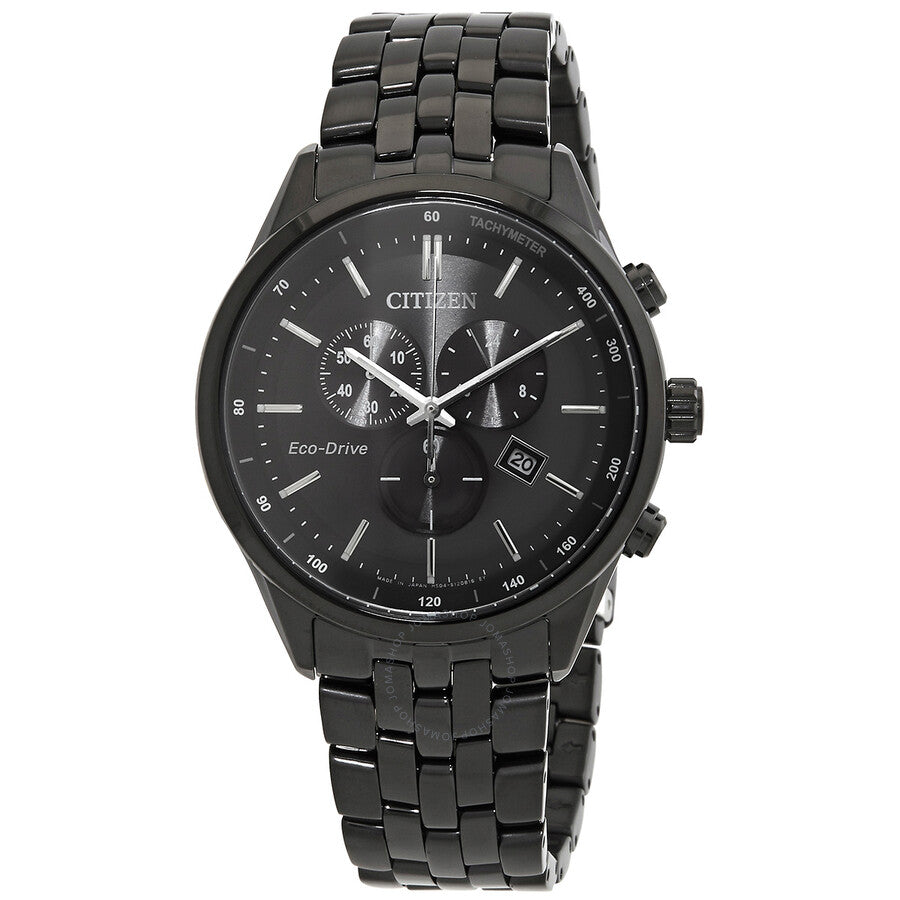 Citizen Eco-Drive Chronograph Black Dial Men's Watch AT2145-86E - Dawson Watches