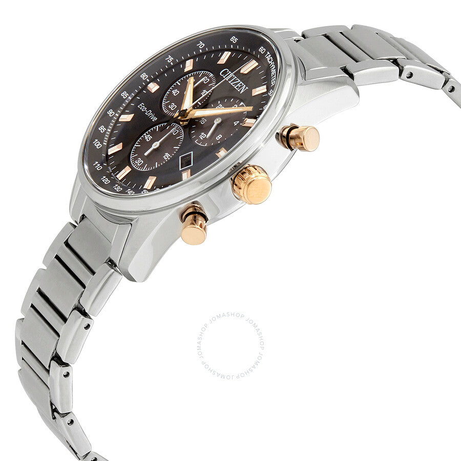 Citizen Eco-Drive Chronograph Black Dial Men's Watch AT2396-78E - Dawson Watches #2