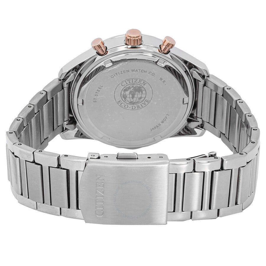 Citizen Eco-Drive Chronograph Black Dial Men's Watch AT2396-86E - Dawson Watches #3