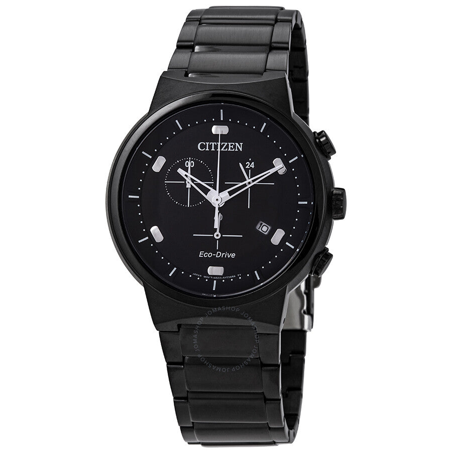 Citizen Eco-Drive Chronograph Black Dial Men's Watch AT2405-87E - Dawson Watches