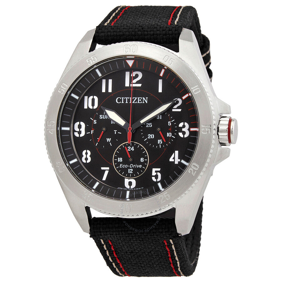Citizen Eco-Drive Chronograph Black Dial Men's Watch BU2030-17E - Dawson Watches