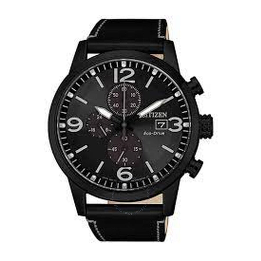 Citizen Eco-Drive Chronograph Black Dial Men's Watch CA0617-29E - Dawson Watches