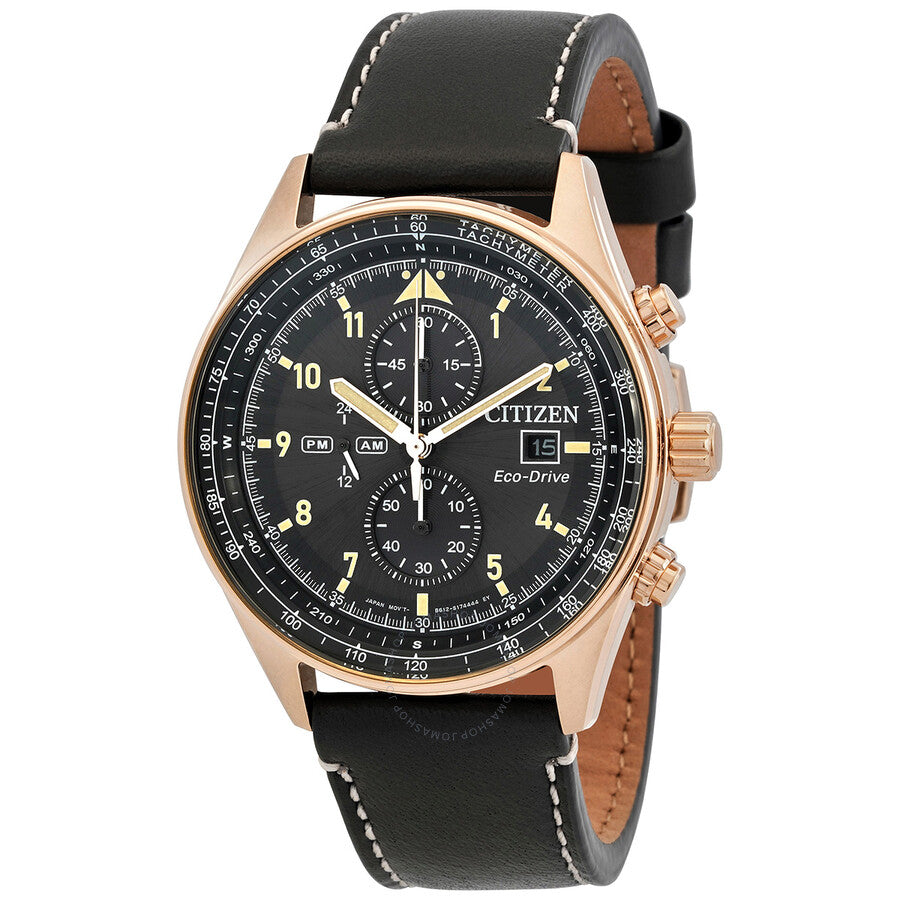 Citizen Eco-Drive Chronograph Black Dial Men's Watch CA0773-15E - Dawson Watches