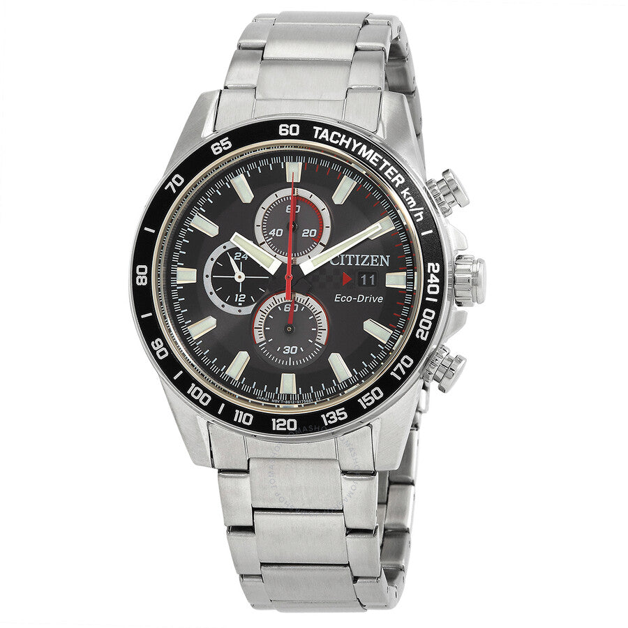 Citizen Eco-Drive Chronograph Black Dial Men's Watch CA0780-87E - Dawson Watches