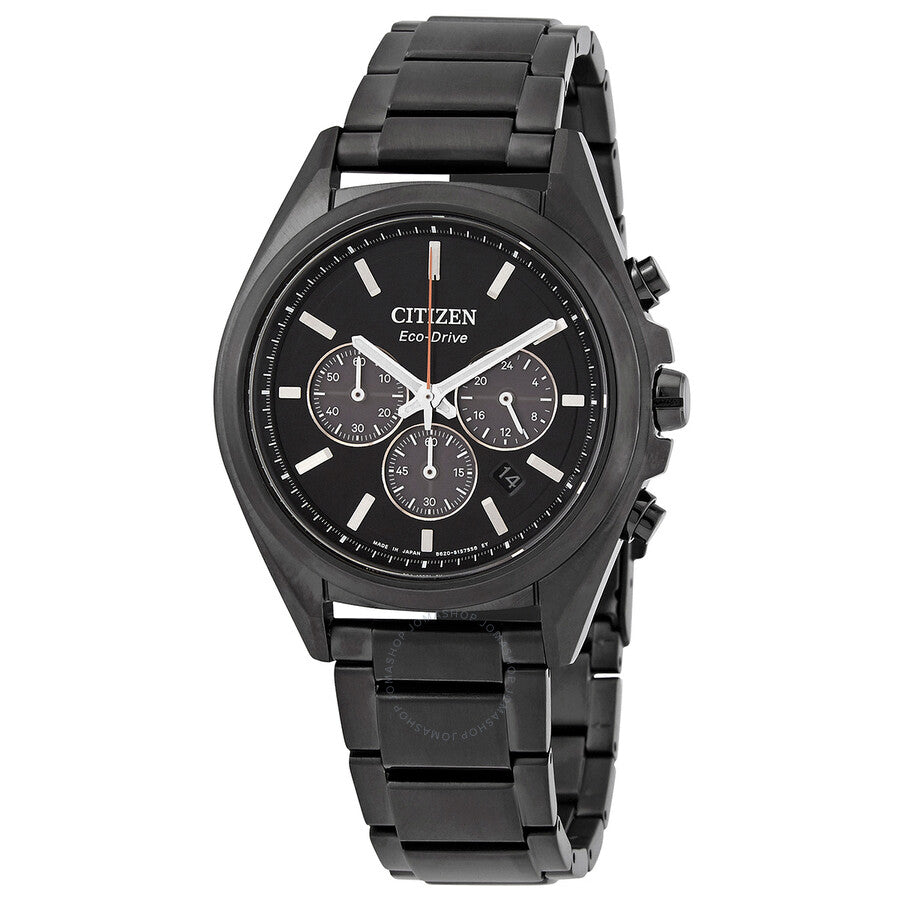 Citizen Eco-Drive Chronograph Black Dial Men's Watch CA4394-54E - Dawson Watches