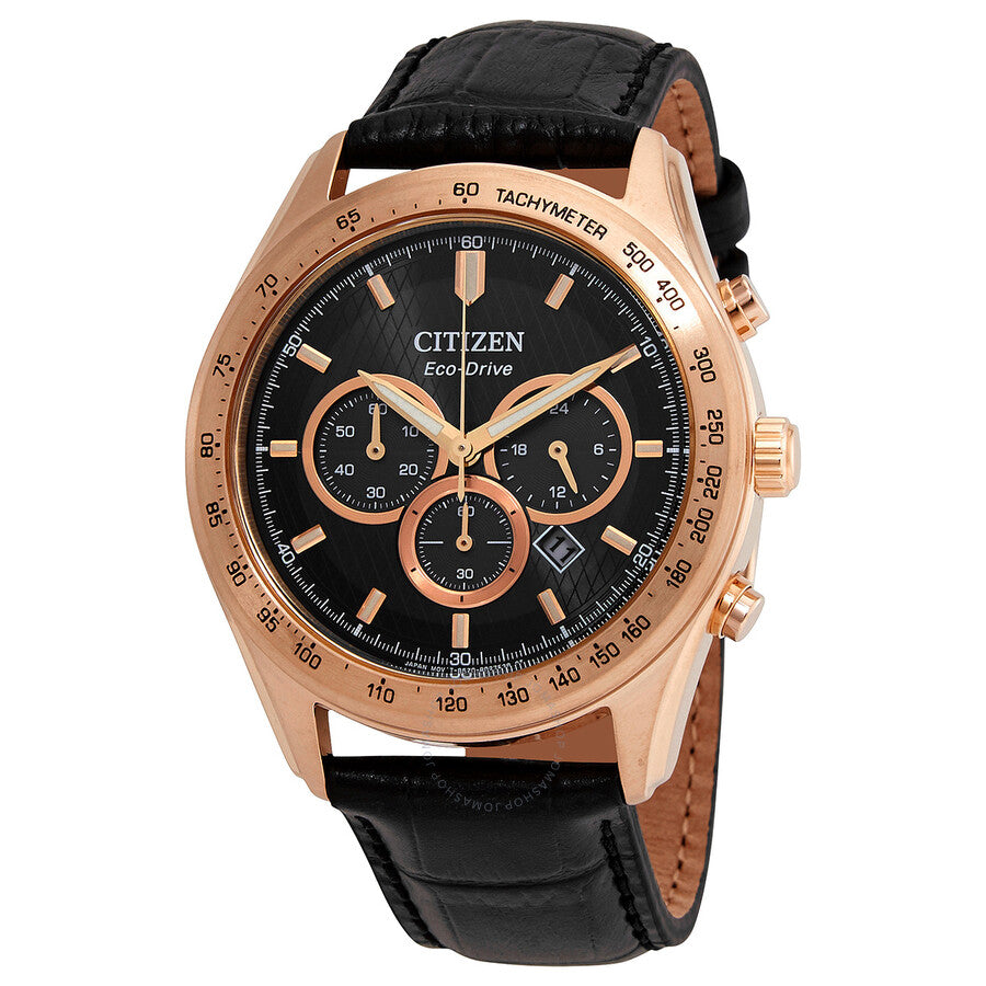 Citizen Eco-Drive Chronograph Black Dial Men's Watch CA4453-14E - Dawson Watches