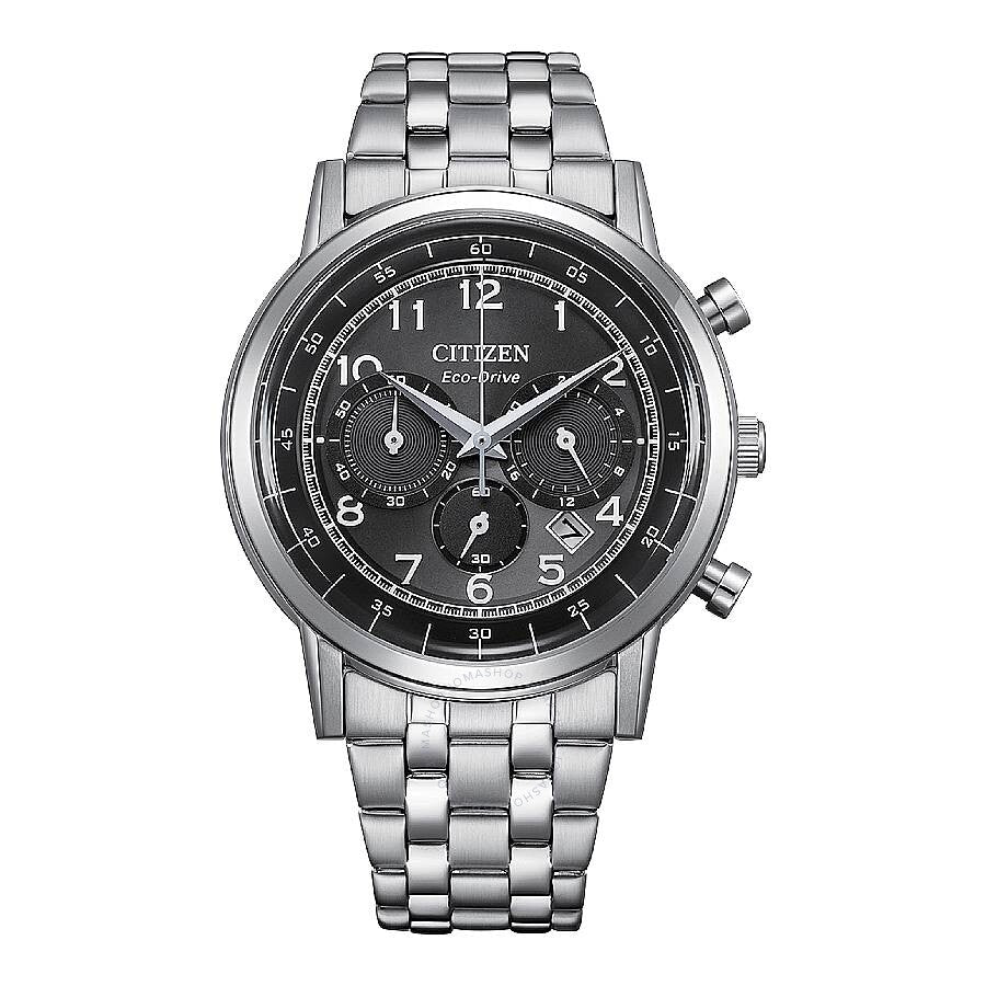 Citizen Eco-Drive Chronograph Black Dial Men's Watch CA4630-53E - Dawson Watches