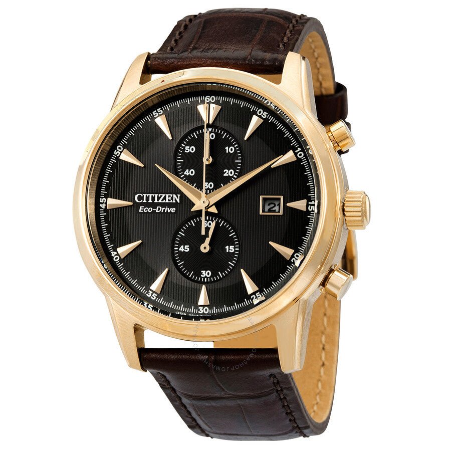 Citizen Eco-Drive Chronograph Black Dial Men's Watch CA7008-11E - Dawson Watches