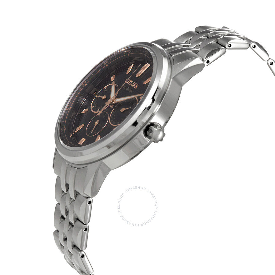 Citizen Eco-Drive Chronograph Black Dial Stainless Steel Men's Watch BU2071-87E - Dawson Watches #2