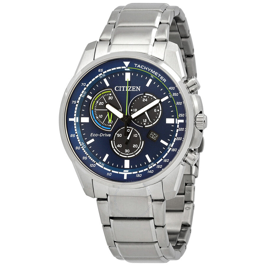 Citizen Eco-Drive Chronograph Blue Dial Men's Watch AT1190-87L - Dawson Watches