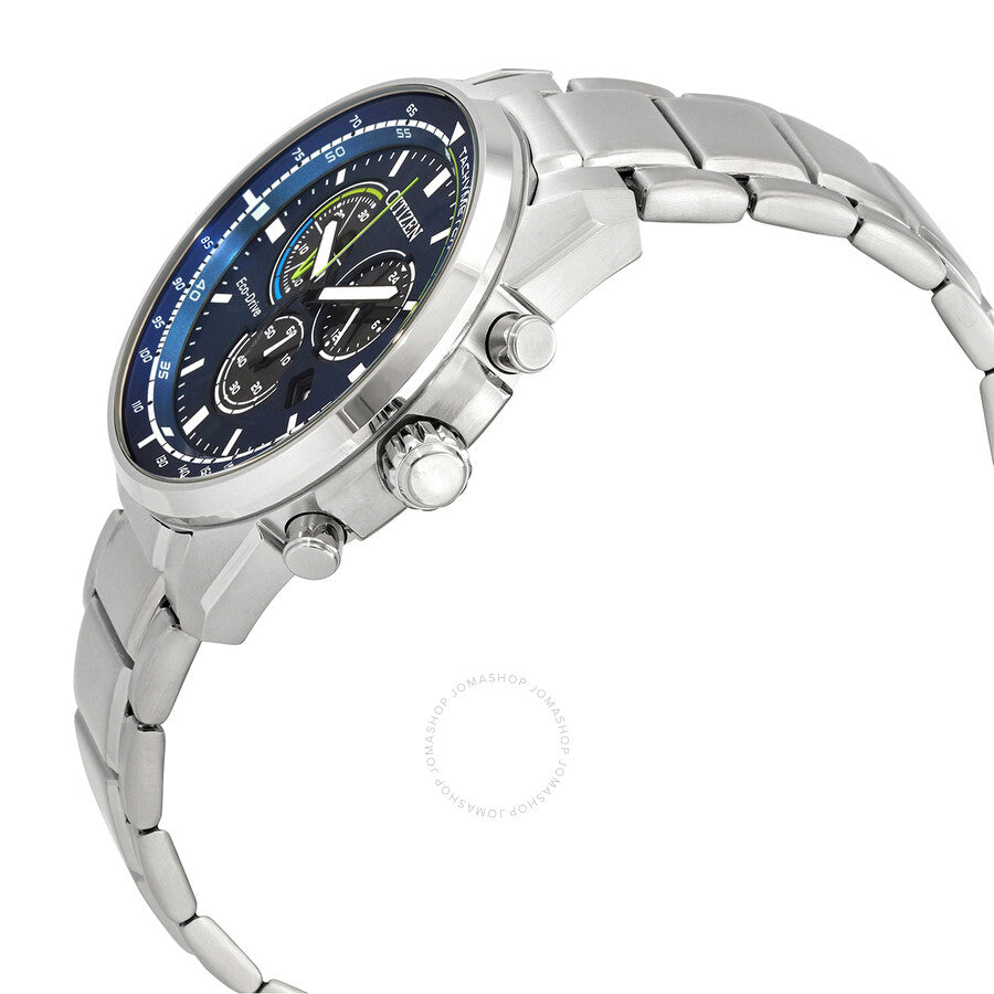Citizen Eco-Drive Chronograph Blue Dial Men's Watch AT1190-87L - Dawson Watches #2
