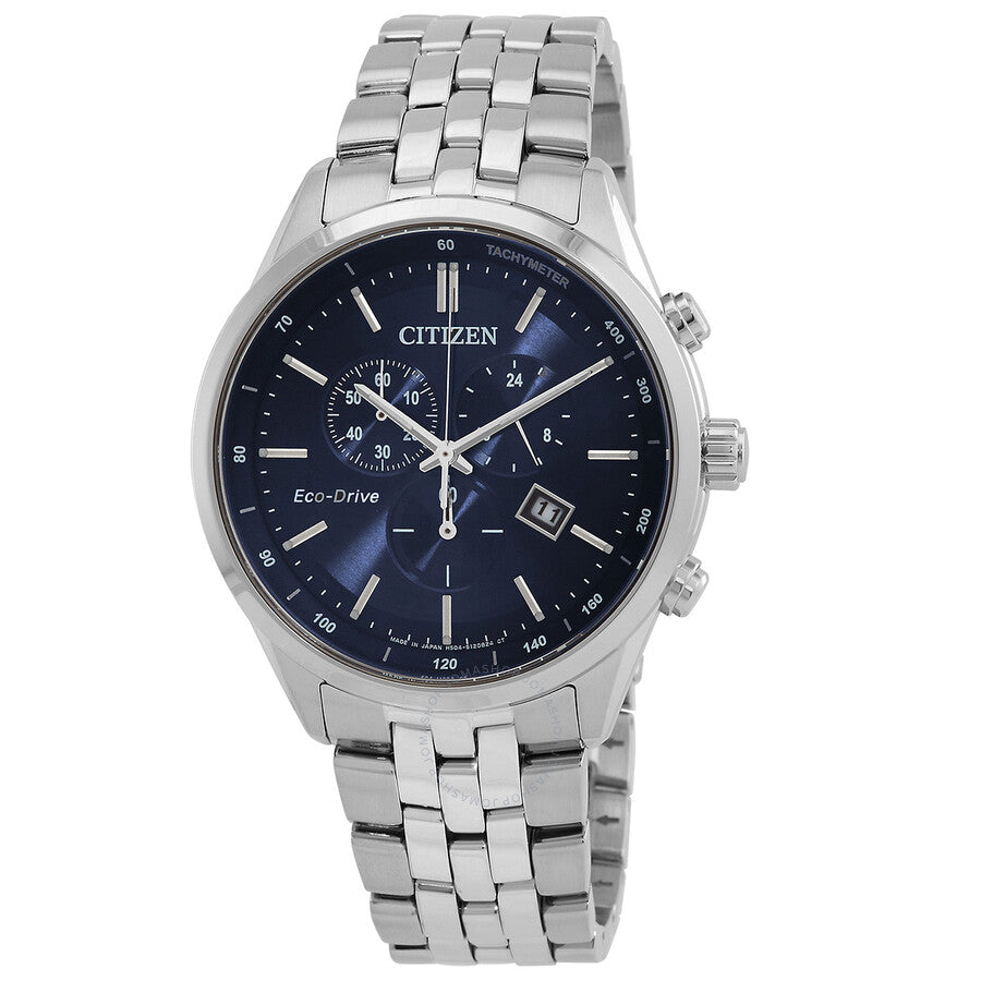 Citizen Eco-Drive Chronograph Blue Dial Men's Watch AT2140-55L - Dawson Watches