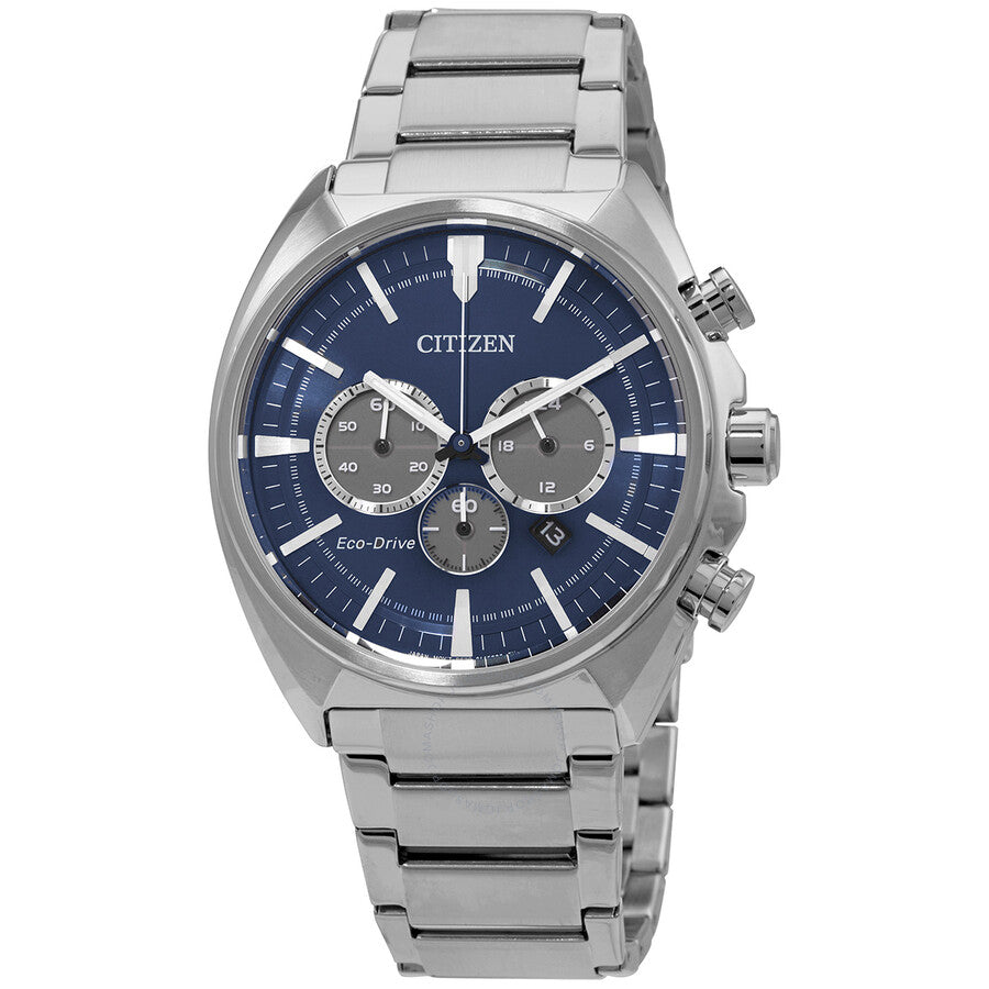 Citizen Eco-Drive Chronograph Blue Dial Stainless Steel Men's Watch CA4280-53L - Dawson Watches