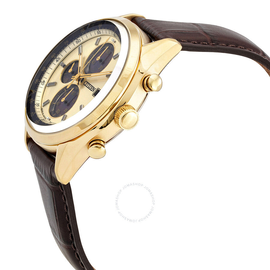 Citizen Eco-Drive Chronograph Champagne Dial Men's Watch CA0452-01P - Dawson Watches #2