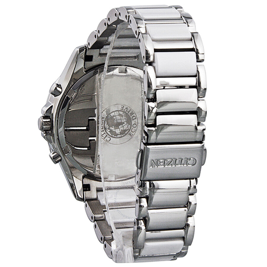 Citizen Eco-Drive Chronograph Diamond White Dial Stainless Steel and Ceramic Ladies Watch FB1230-50A - Dawson Watches #4
