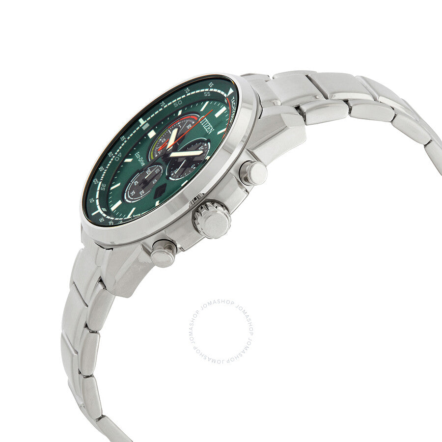 Citizen Eco-Drive Chronograph Green Dial Men's Watch AT1190-87X - Dawson Watches #2