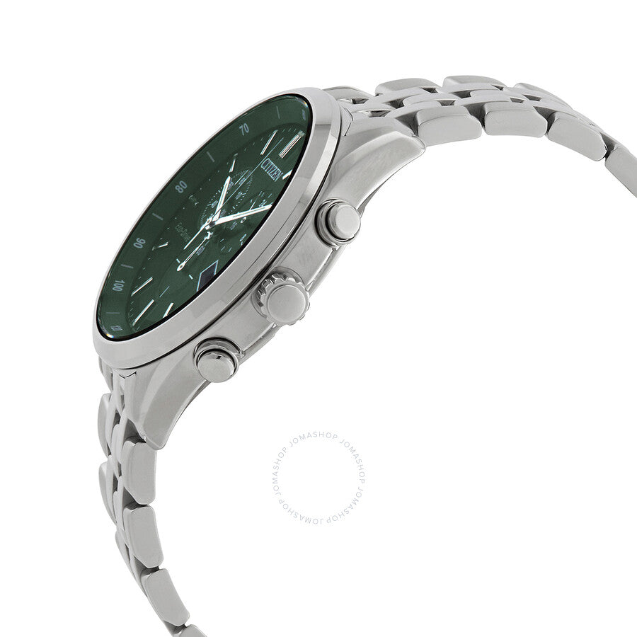 Citizen Eco-Drive Chronograph Green Dial Men's Watch AT2149-85X - Dawson Watches #2