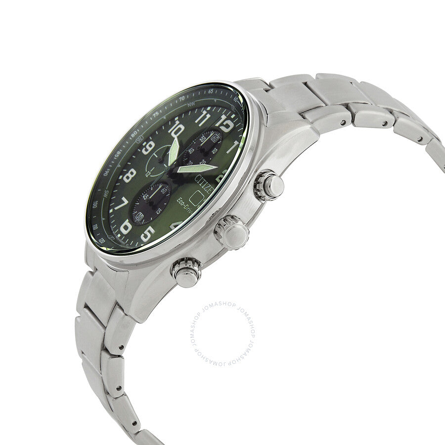Citizen Eco-Drive Chronograph Green Dial Men's Watch CA0770-72X - Dawson Watches #2