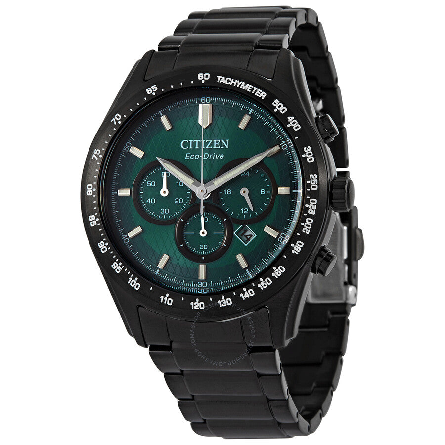 Citizen Eco-Drive Chronograph Green Dial Men's Watch CA4455-86X - Dawson Watches