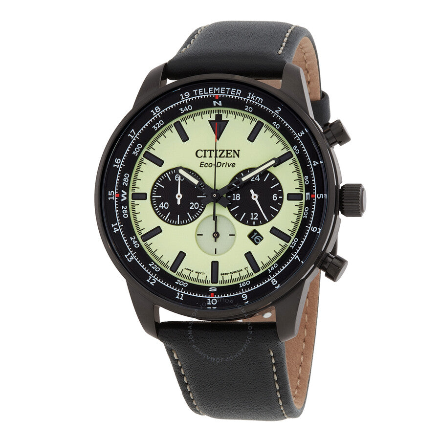 Citizen Eco-Drive Chronograph Green Dial Men's Watch CA4505-21X - Dawson Watches