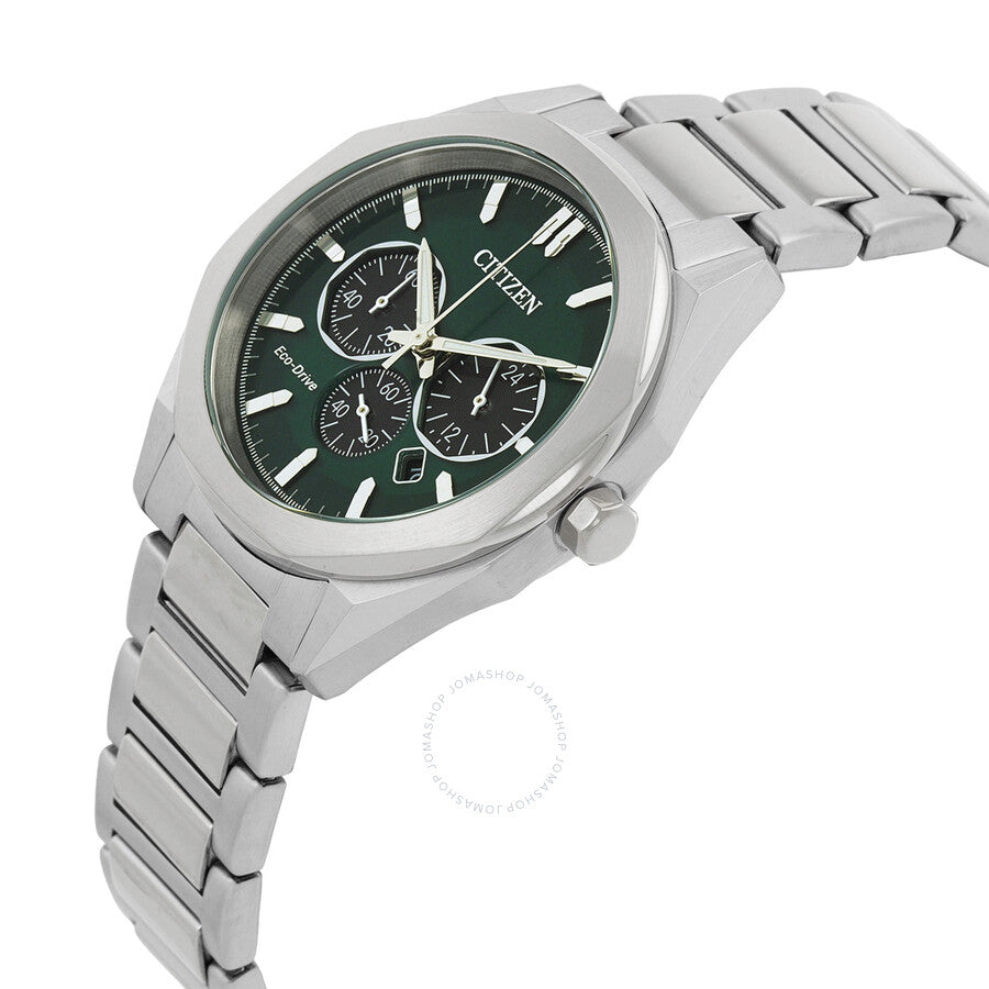 Citizen Eco-Drive Chronograph Green Dial Men's Watch CA4590-81X - Dawson Watches #2