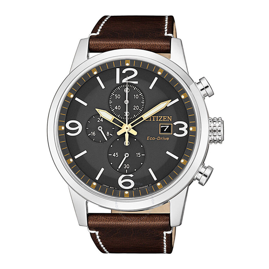 Citizen Eco-Drive Chronograph Grey Dial Men's Watch CA0618-26H - Dawson Watches