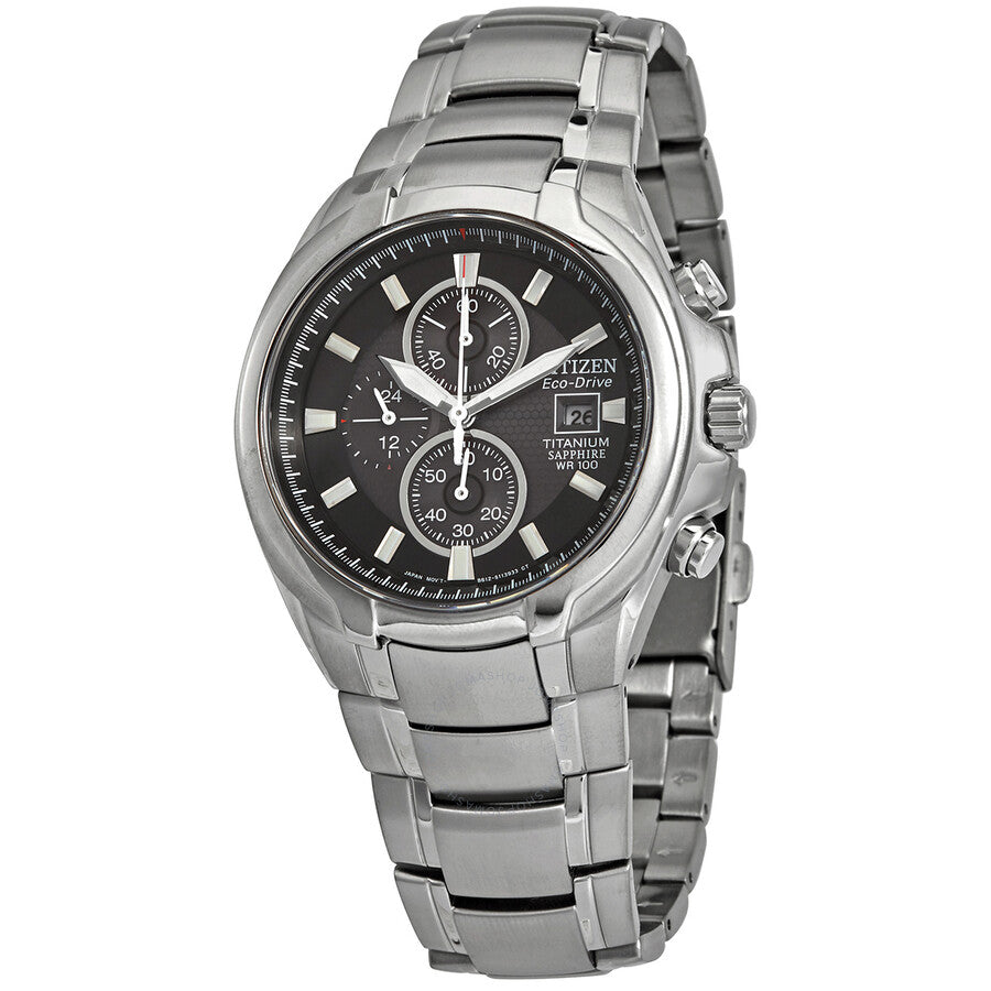 Citizen Eco-Drive Chronograph Grey Dial Stainless Steel Men's Watch CA0260-52H - Dawson Watches