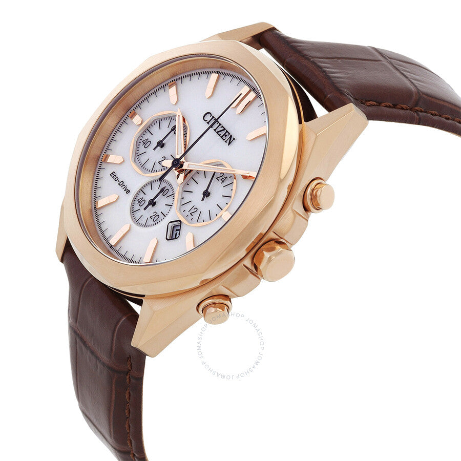 Citizen Eco-Drive Chronograph Ivory White Dial Men's Watch CA4593-15A - Dawson Watches #2