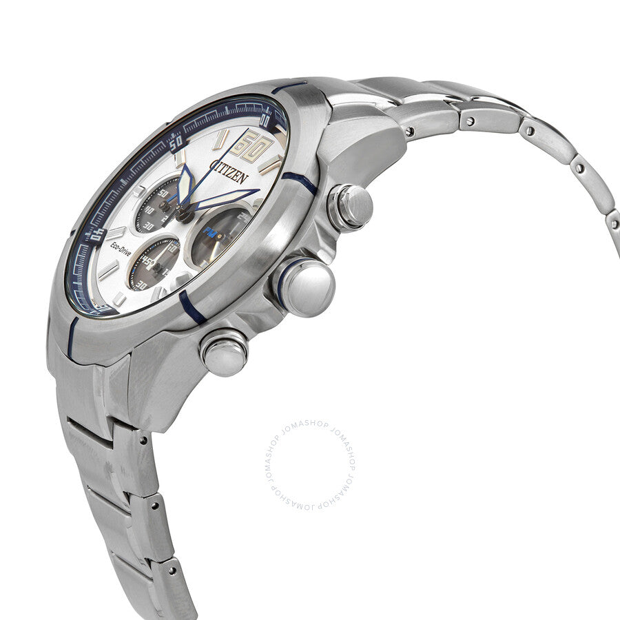 Citizen Eco-Drive Chronograph White Dial Men's Watch CA4100-57A - Dawson Watches #2