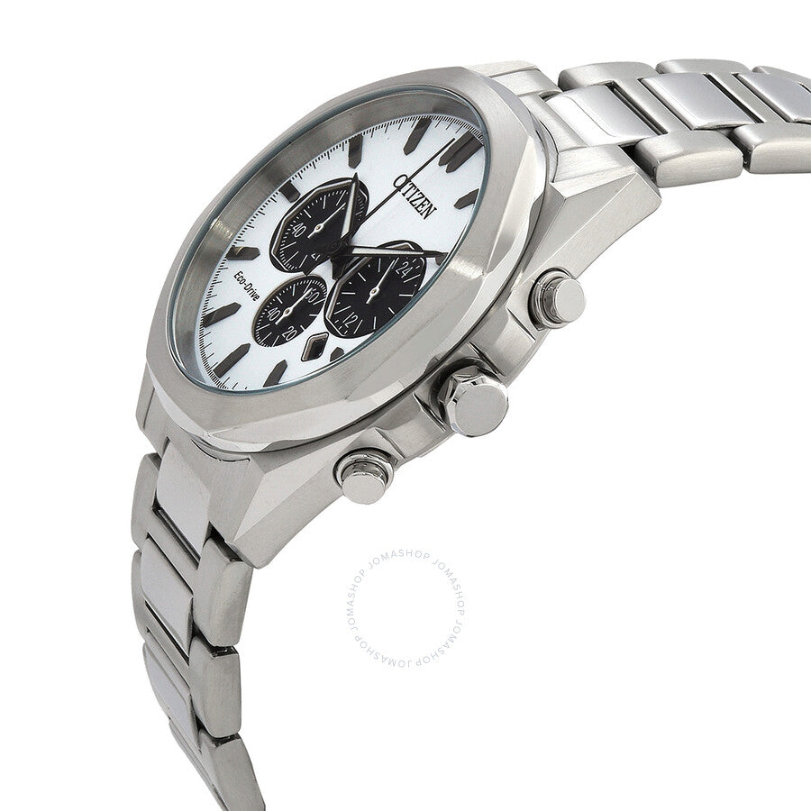 Citizen Eco-Drive Chronograph White Dial Men's Watch CA4590-81A - Dawson Watches #2