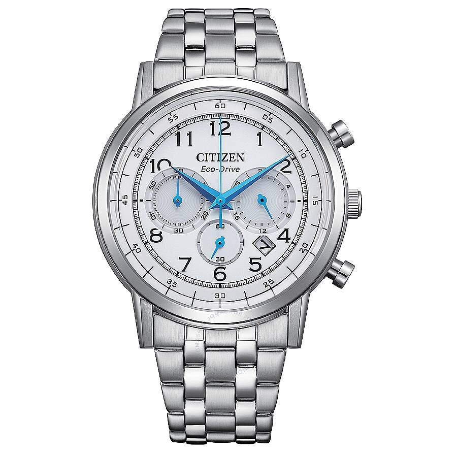 Citizen Eco-Drive Chronograph White Dial Men's Watch CA4630-53A - Dawson Watches
