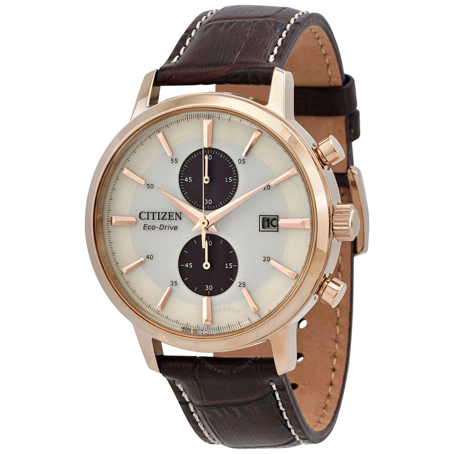 Citizen Eco-Drive Chronograph White Dial Men's Watch CA7063-12A - Dawson Watches