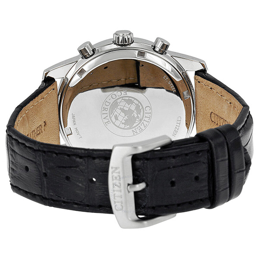 Citizen Eco-Drive Chronograph White Dial Stainless Steel Men's Watch CA0331-05A - Dawson Watches #3