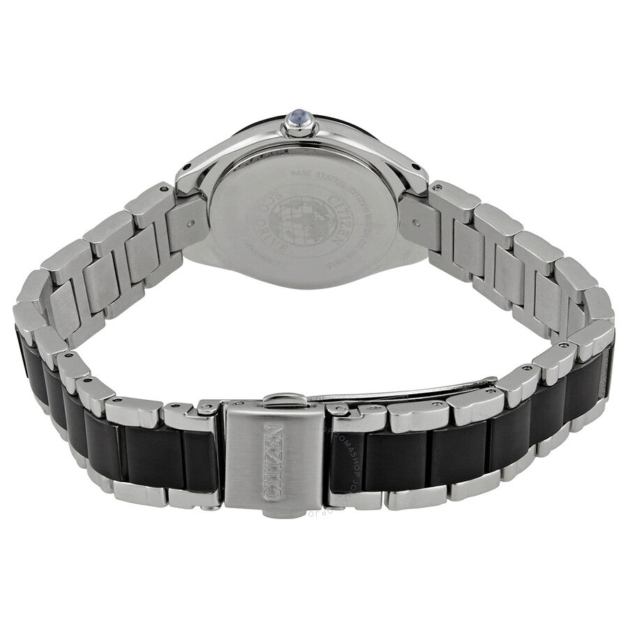 Citizen Eco-Drive Crystal Black Dial Ladies Watch EW2558-88E - Dawson Watches #3