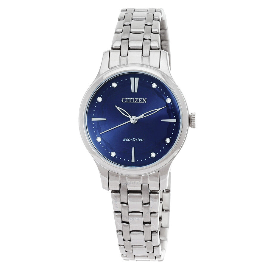 Citizen Eco-Drive Crystal Blue Dial Ladies Watch EM0890-85L - Dawson Watches