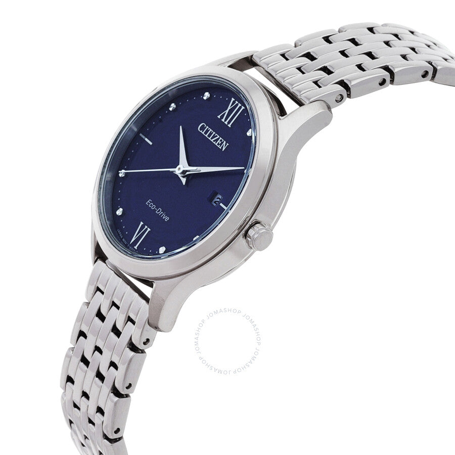 Citizen Eco-Drive Crystal Blue Dial Ladies Watch EW2530-87L - Dawson Watches #2
