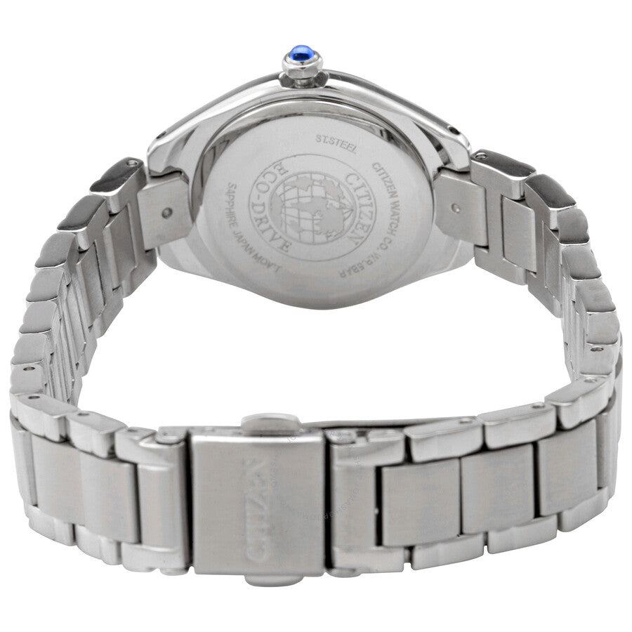 Citizen Eco-Drive Crystal Blue Dial Stainless Steel Ladies Watch EW2540-83L - Dawson Watches #3