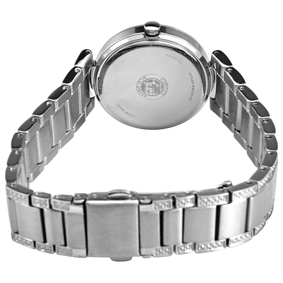 Citizen Eco-Drive Crystal Blue Mother of Pearl Dial Ladies Watch EM0840-59N - Dawson Watches #3