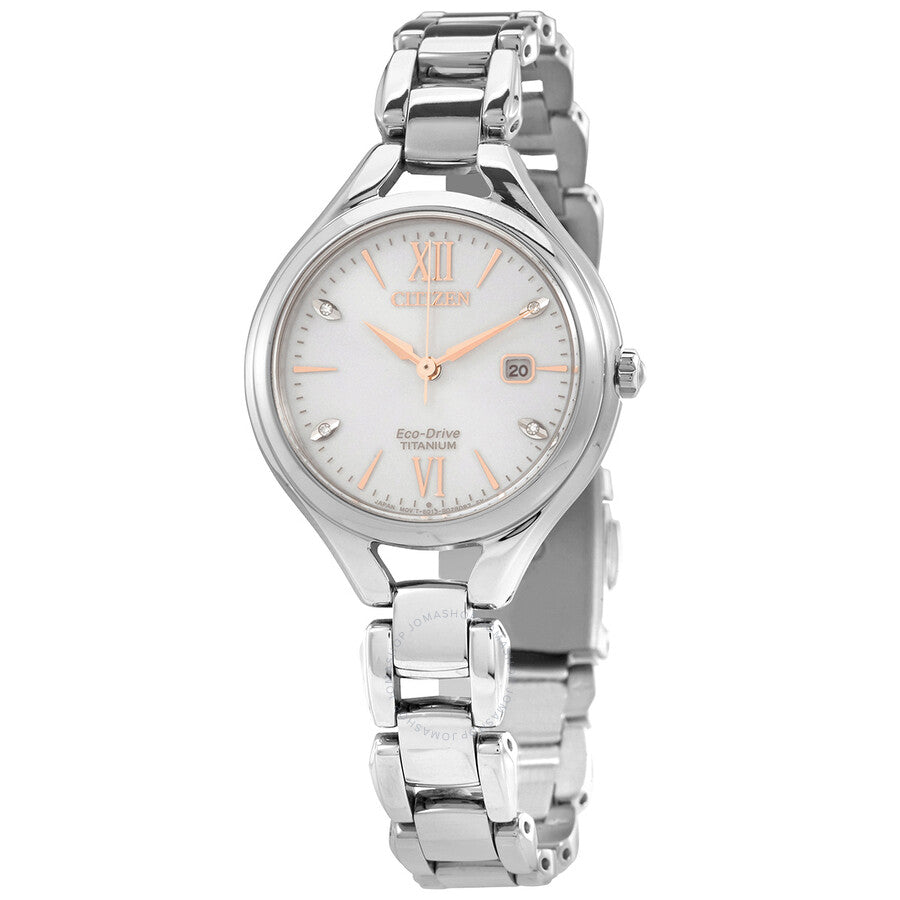 Citizen Eco-Drive Crystal Grey Dial Ladies Watch EW2560-86A - Dawson Watches