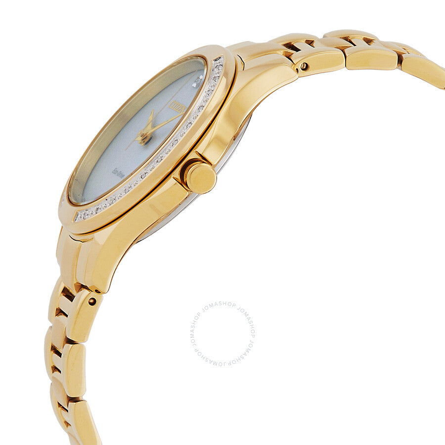 Citizen Eco-Drive Crystal Mother of Pearl Dial Ladies Watch EW2642-59D - Dawson Watches #2