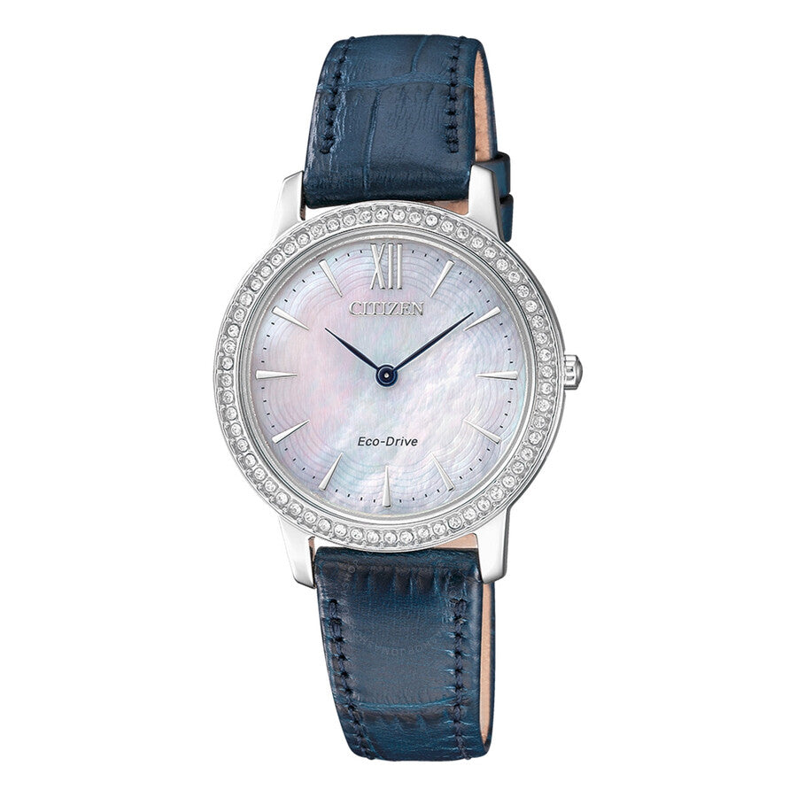Citizen Eco-Drive Crystal Mother of Pearl Dial Ladies Watch EX1480-15D - Dawson Watches