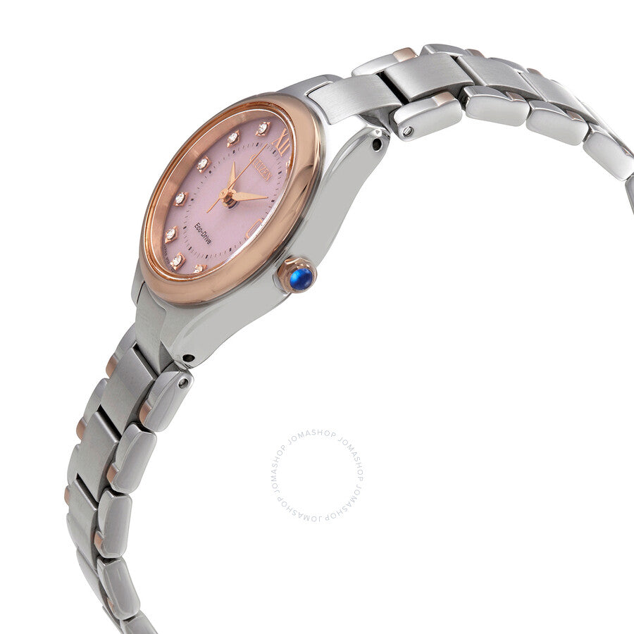 Citizen Eco-Drive Crystal Pink Dial Ladies Watch EW2546-87X - Dawson Watches #2