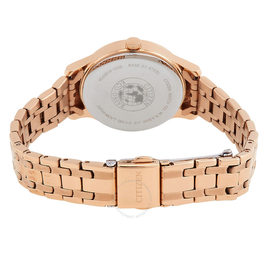 Citizen Eco-Drive Crystal Pink Mother of Pearl Dial Ladies Watch EM0893-87Y - Dawson Watches #3