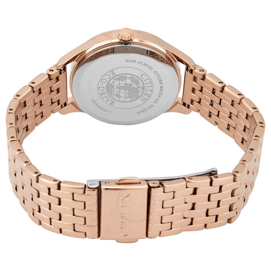 Citizen Eco-Drive Crystal Rose Gold Dial Ladies Watch EW2533-89X - Dawson Watches #3