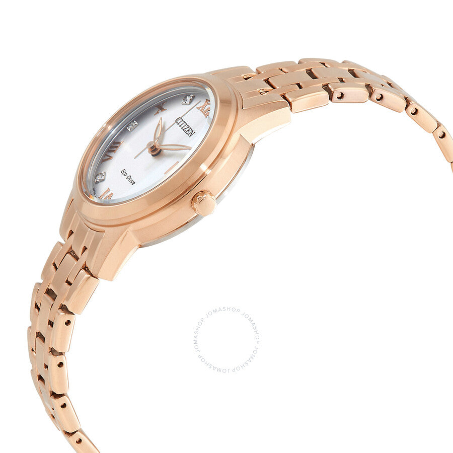 Citizen Eco-Drive Crystal Silver Dial Ladies Watch FE1243-83A - Dawson Watches #2