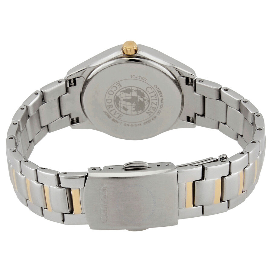Citizen Eco-Drive Crystal Silver Dial Two-tone Ladies Watch FE1134-54A - Dawson Watches #3